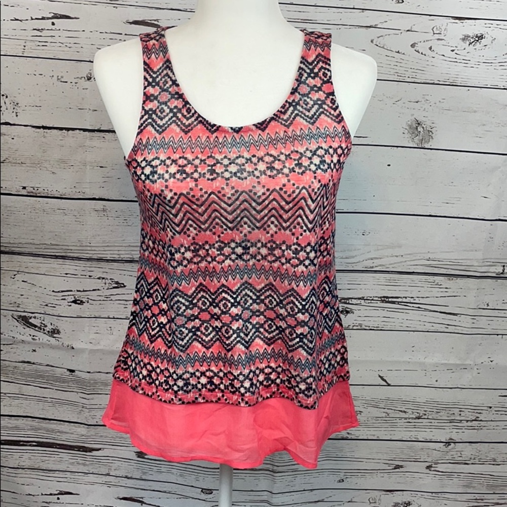 Princess Vera Wang-Coral&Navy tank, XS